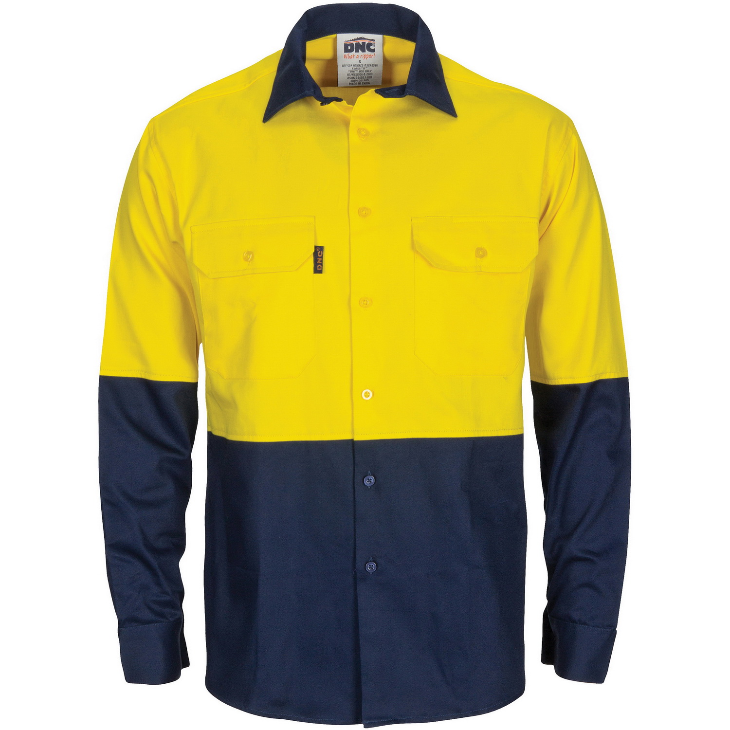 HiVis L/W Cool-Breeze T2 Vertical Vented Cotton Shirt with Gusset Sleeves - Long Sleeve