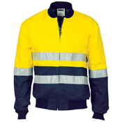HiVis Two Tone D/N Cotton Bomber Jacket with CSR R/tape