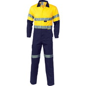 HiVis Cool-Breeze two tone L.Weight Cott on
Coverall with 3M R/Tape