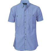 Cotton Chambray Shirt , Twin Pocket - Short Sleeve