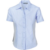 Ladies Tonal Stripe Shirts - Short Sleeve